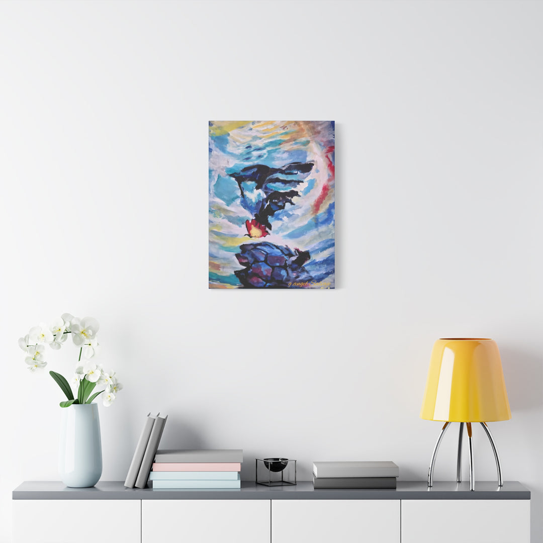 Canvas Painting Print - Courageous Beyond Understanding by g angel Salvaje