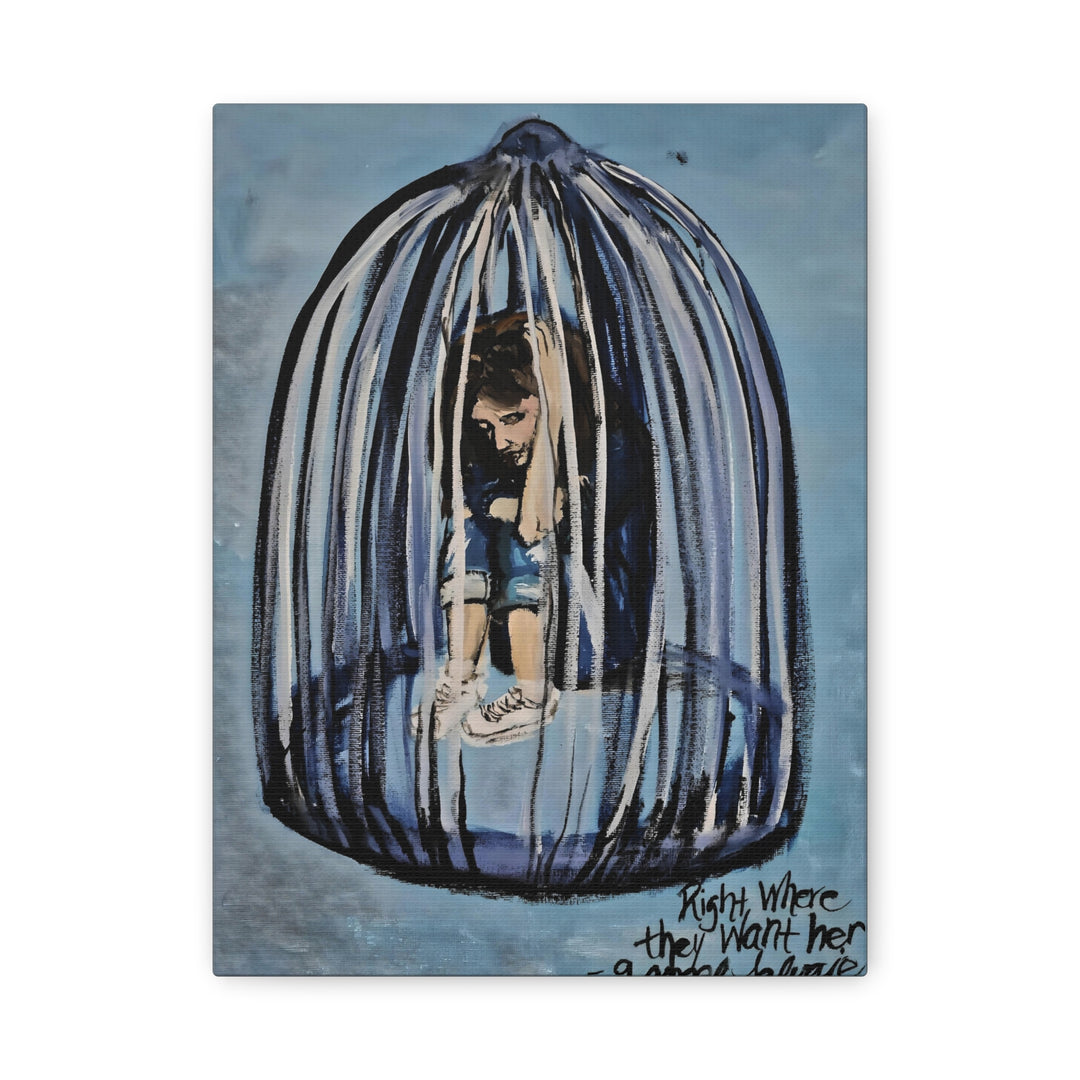 Emotional Matte Canvas Art - 'Right Where They Want Her'