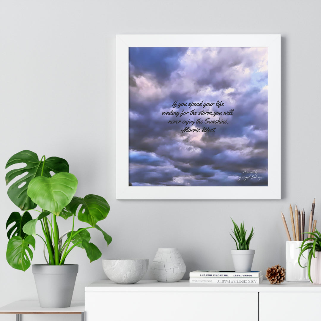Don't Miss the Sunshine,  Morris West Quote, Framed Horizontal Poster