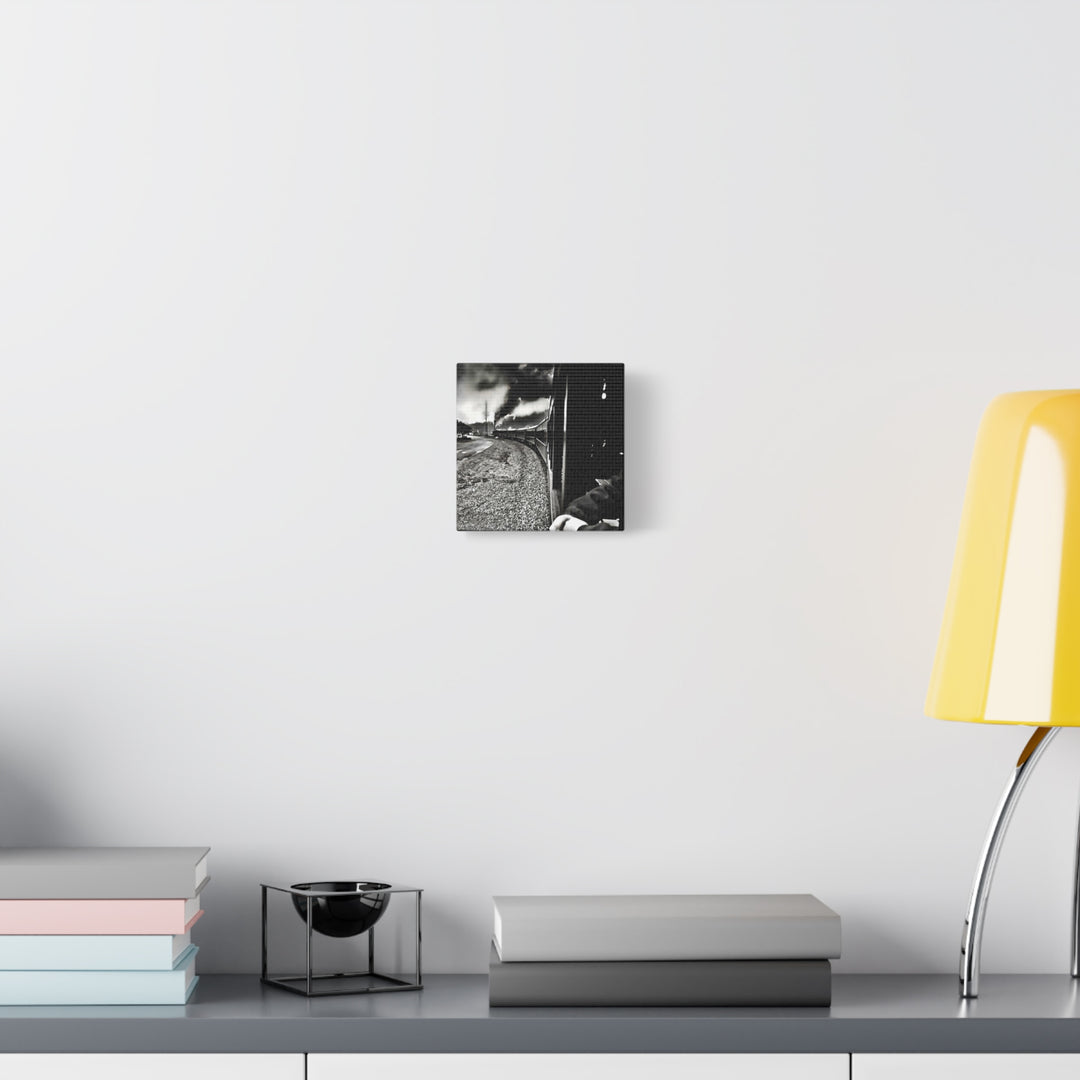 Canvas Art - Leaving Heartbreak Station, Black and White