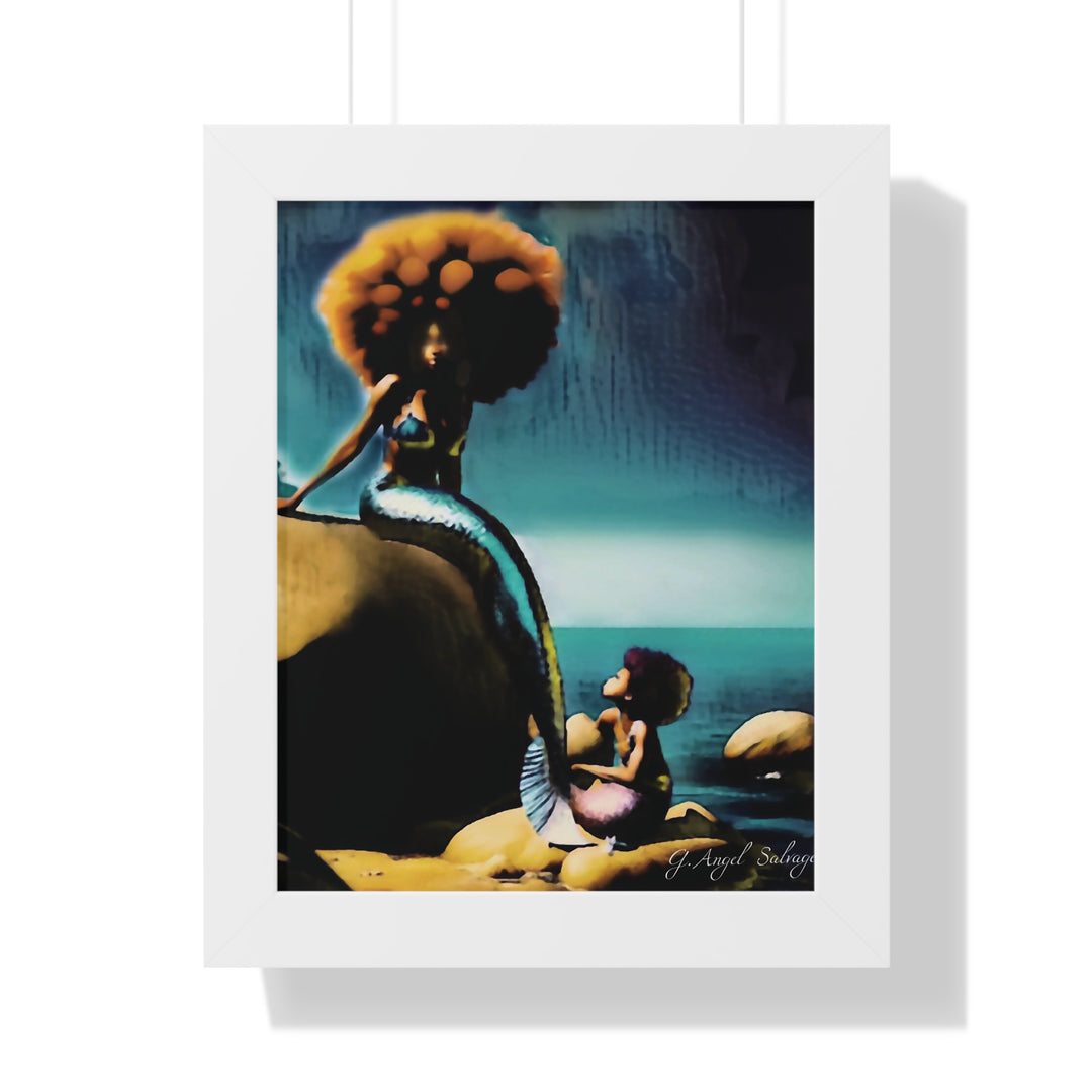 Mermaid Madonna Framed Vertical Poster
