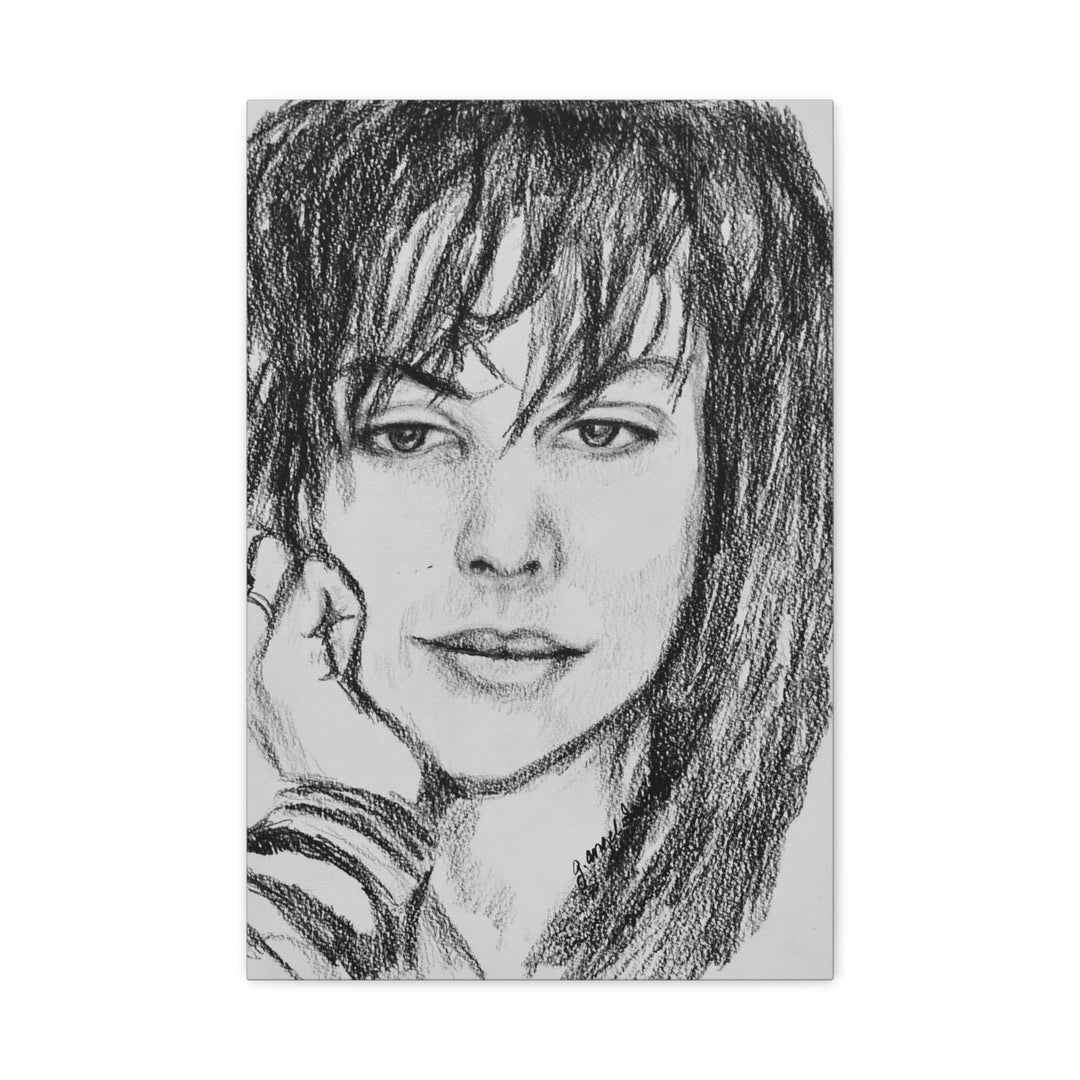 Joan Jett, B&W Rock and Roll Series, Matte Canvas, Stretched, 1.25"