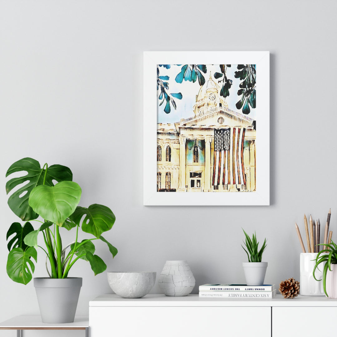 Colbert County Courthouse Framed Vertical Poster