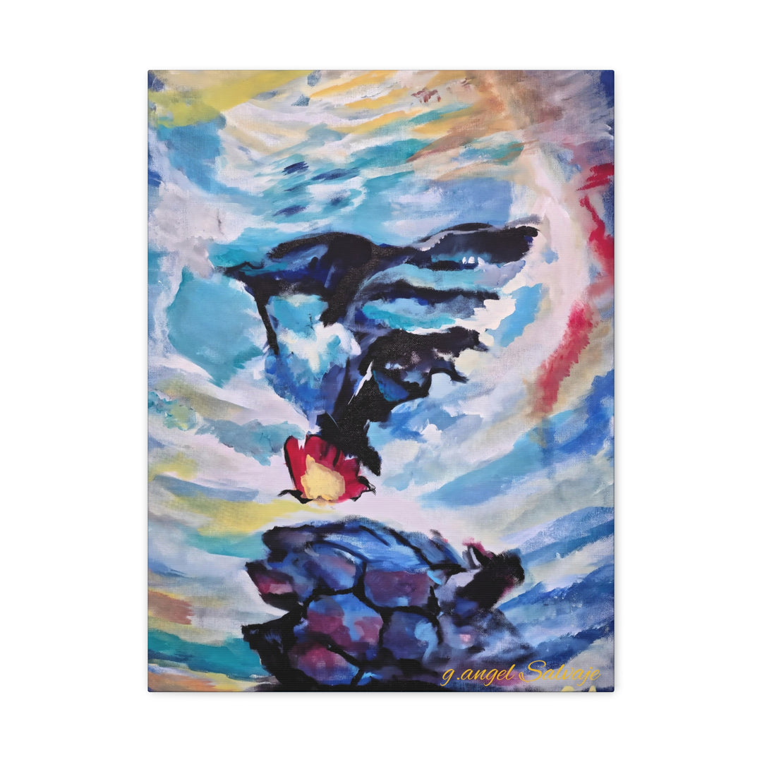 Canvas Painting Print - Courageous Beyond Understanding by g angel Salvaje