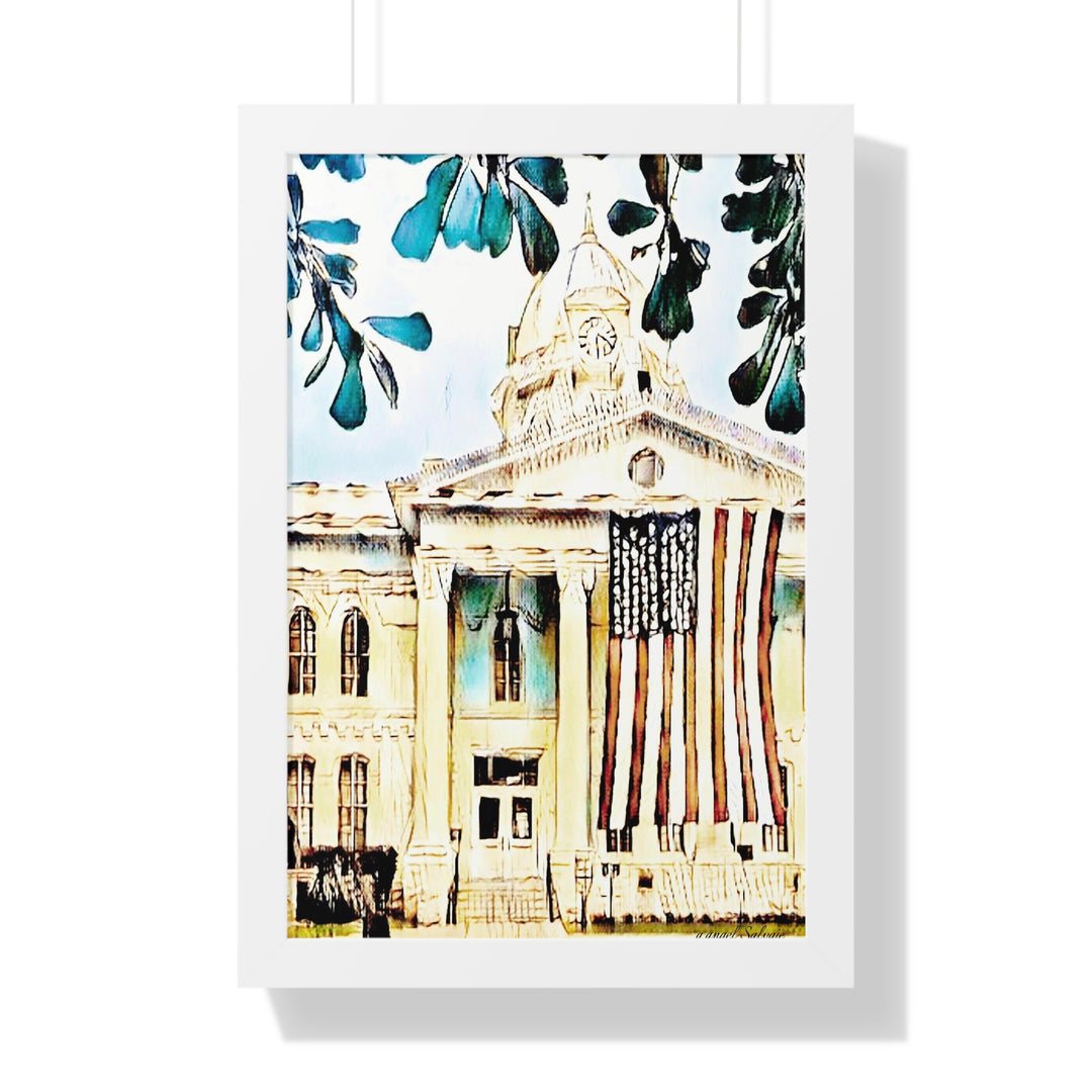 Colbert County Courthouse Framed Vertical Poster