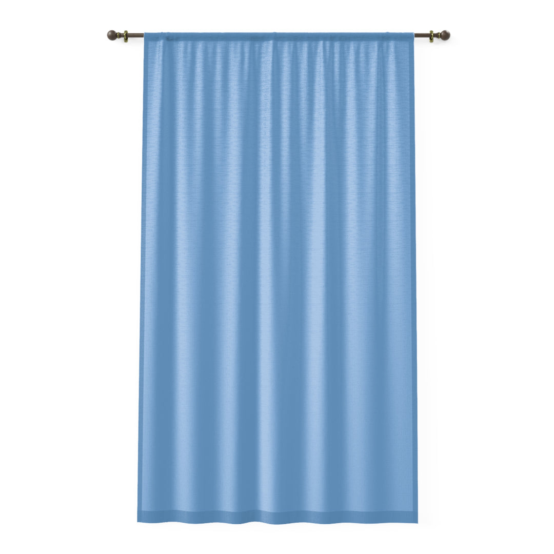 Roses are Pink coordinate Blue Sheer Window Curtain