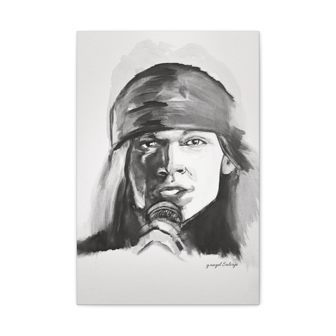 Axle Rose, Black and White Rock and Roll Series Canvas Art