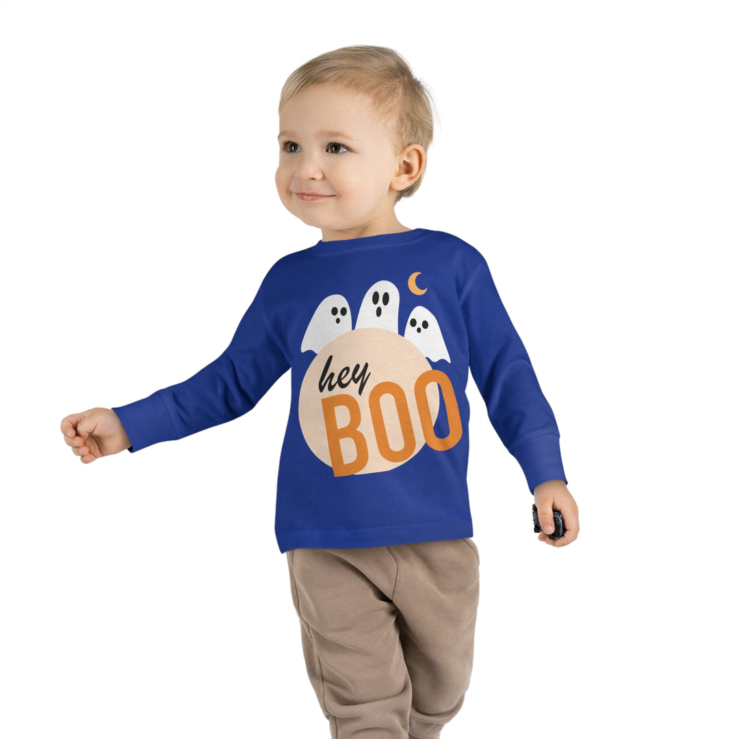 Hey Booo Ghosts Toddler Long Sleeve Tee