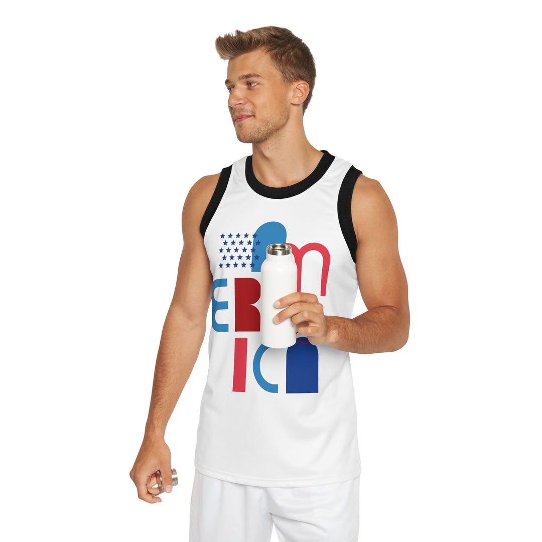 America Unisex Basketball Jersey (AOP)