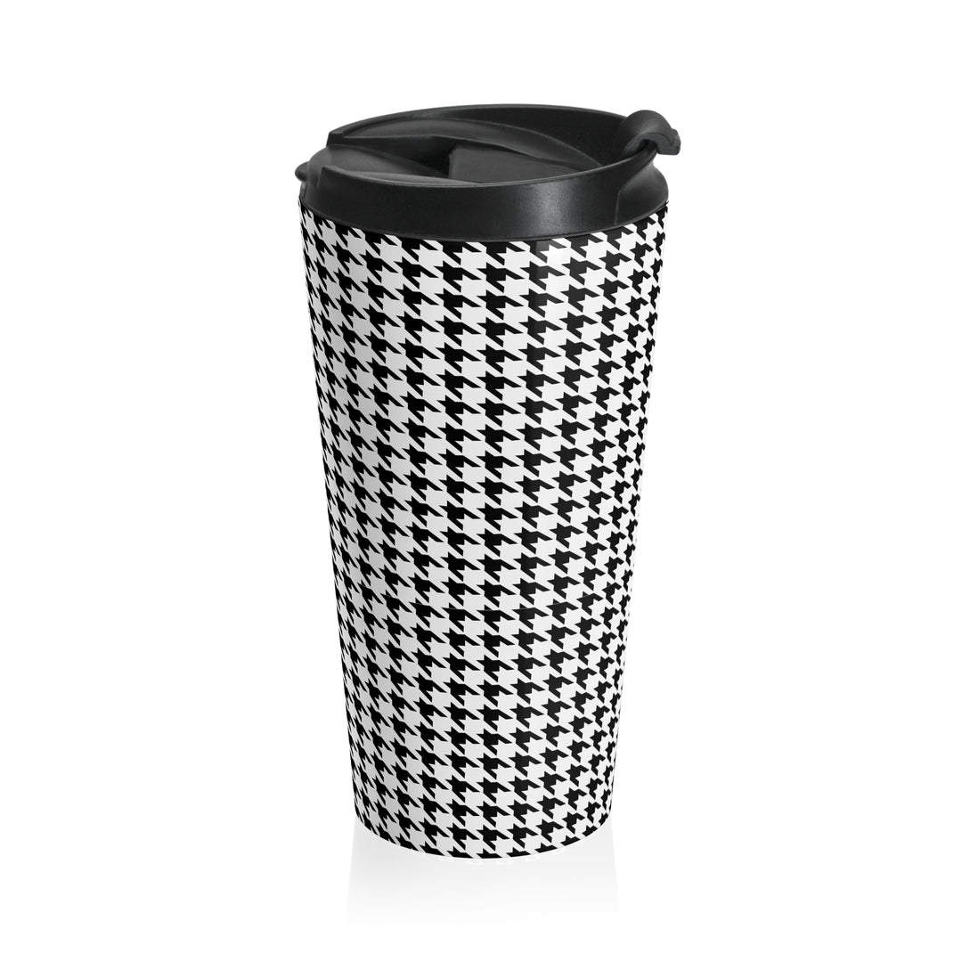 Hound's Tooth Stainless Steel Travel Mug