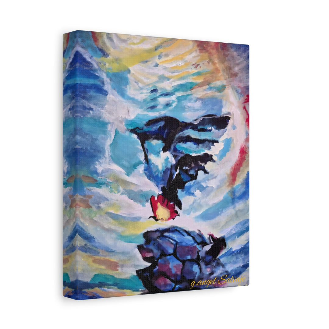 Canvas Painting Print - Courageous Beyond Understanding by g angel Salvaje