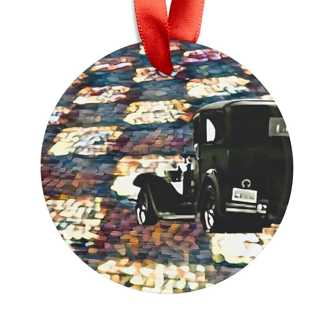 Checkered Past, Acrylic Ornament with Ribbon