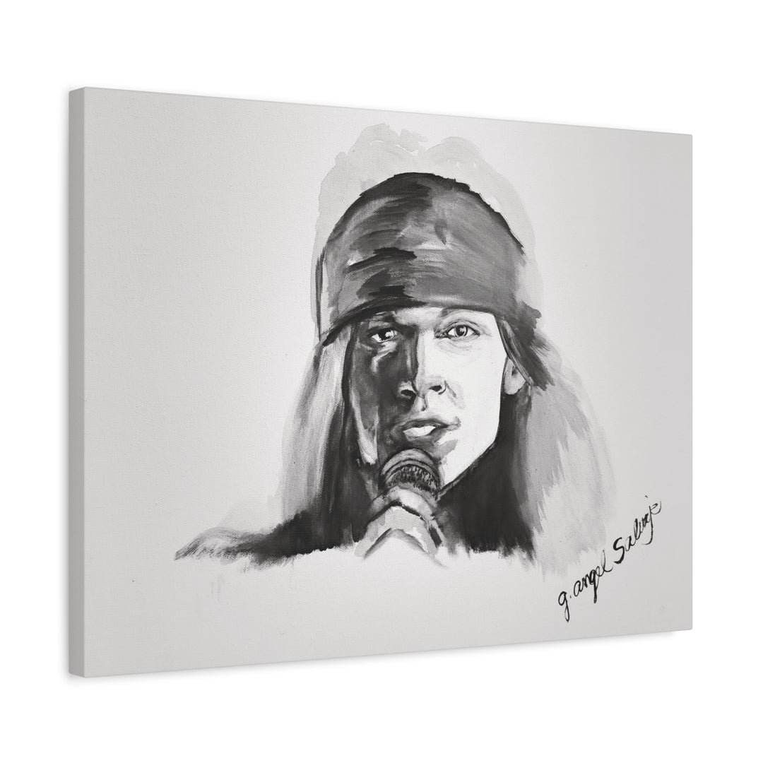 Axle Rose, Black and White Rock and Roll Series Canvas Art
