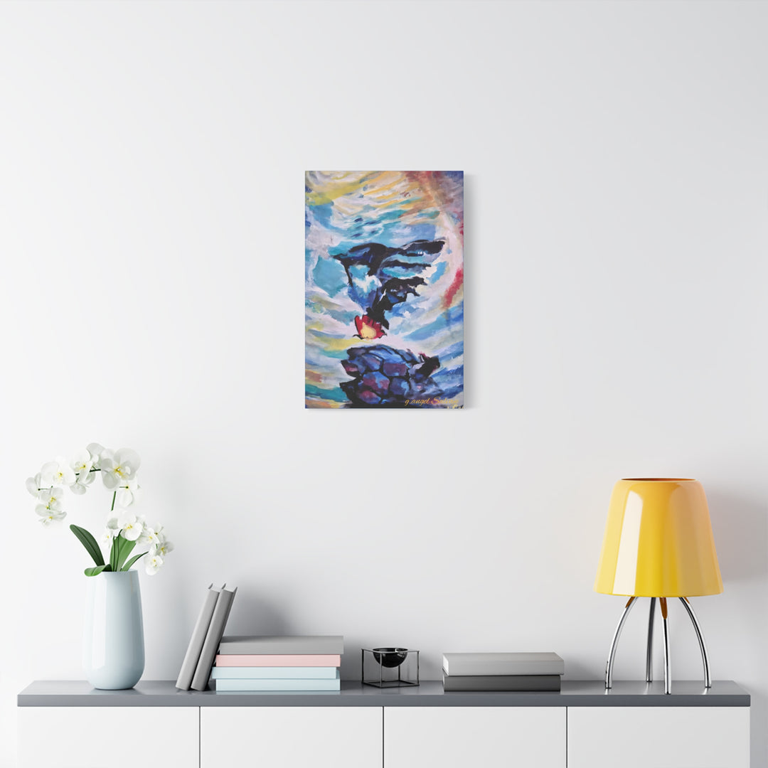 Canvas Painting Print - Courageous Beyond Understanding by g angel Salvaje