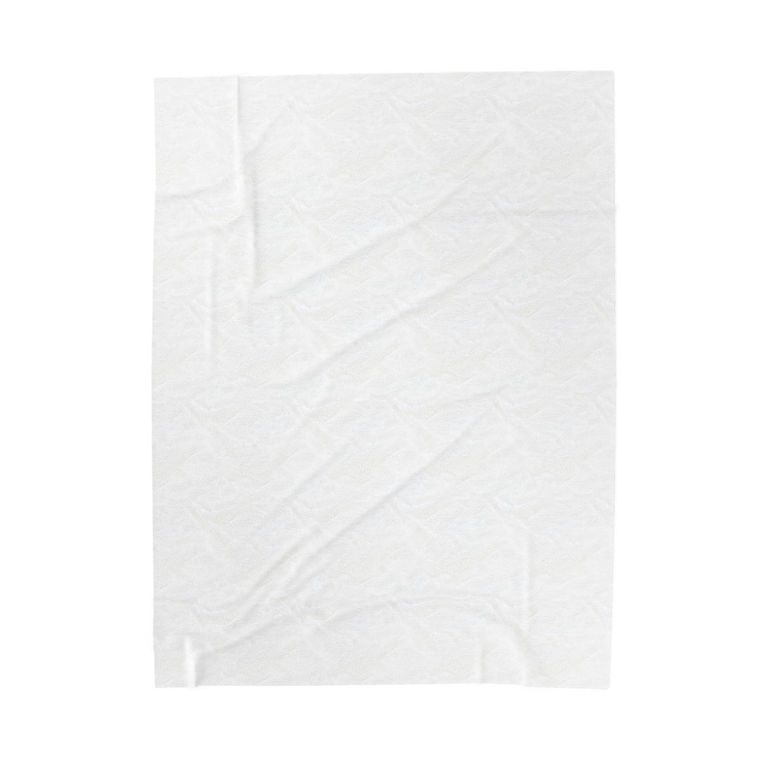 White Personalized Plush Blanket - Braves Team Spirit Throw for Cozy Nights