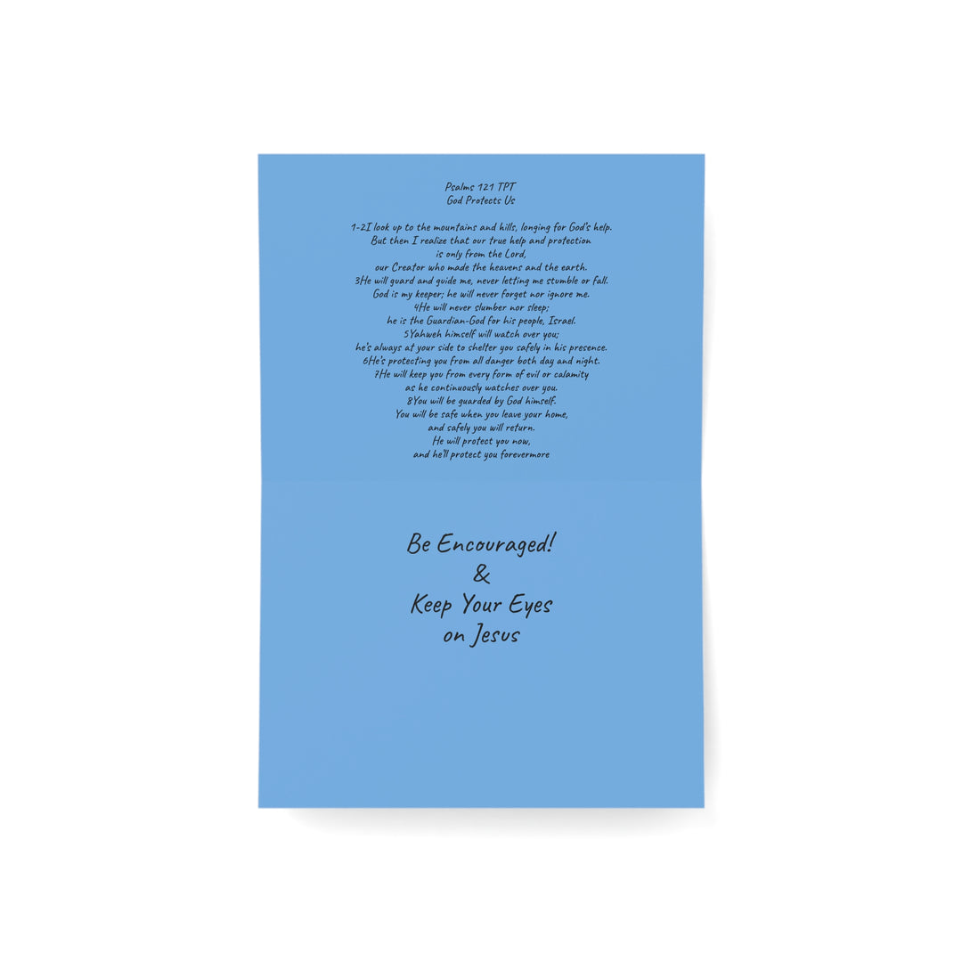 Encouragement Psalms 121 SunriseGreeting Cards Set - 1, 10, 30, 50 Pack - Perfect for Any Occasion