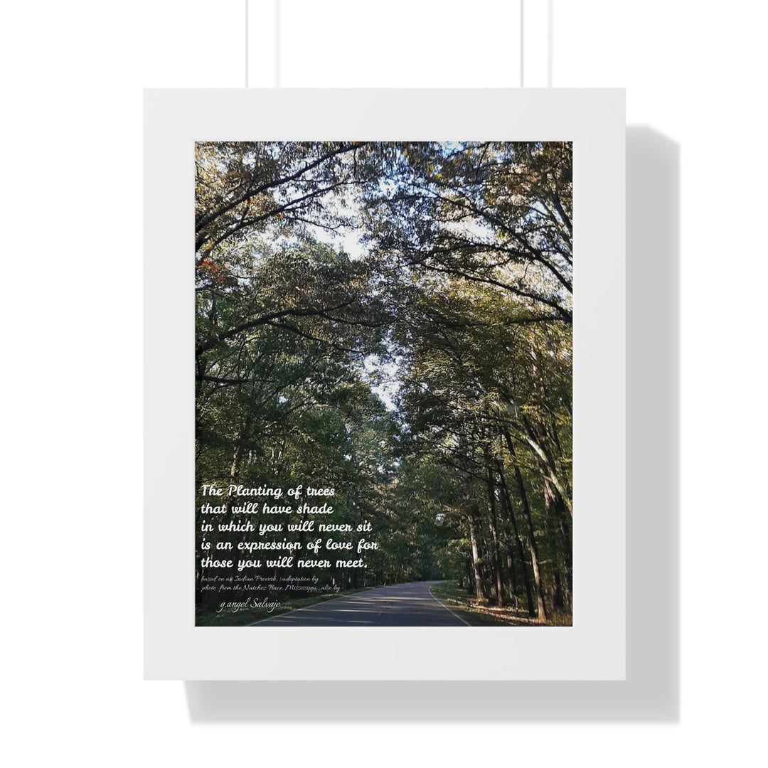 Servitude and Love, adaptation of Indian Proverb Framed Vertical Poster