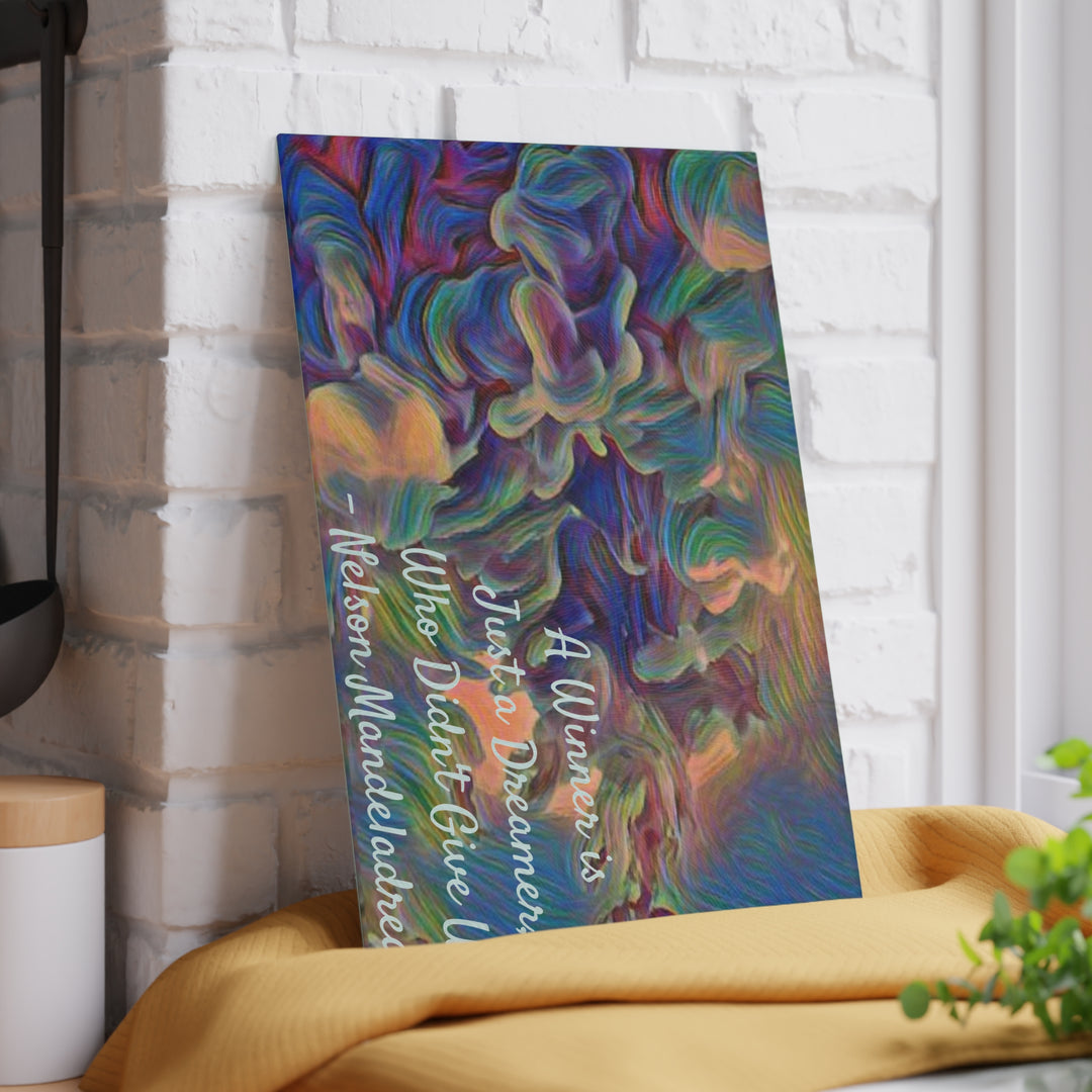 DREAMER,Nelson Mandela Glass Cutting Board