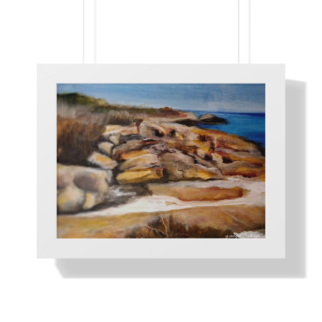 Framed Poster - Seaside Escape by g angel Salvaje