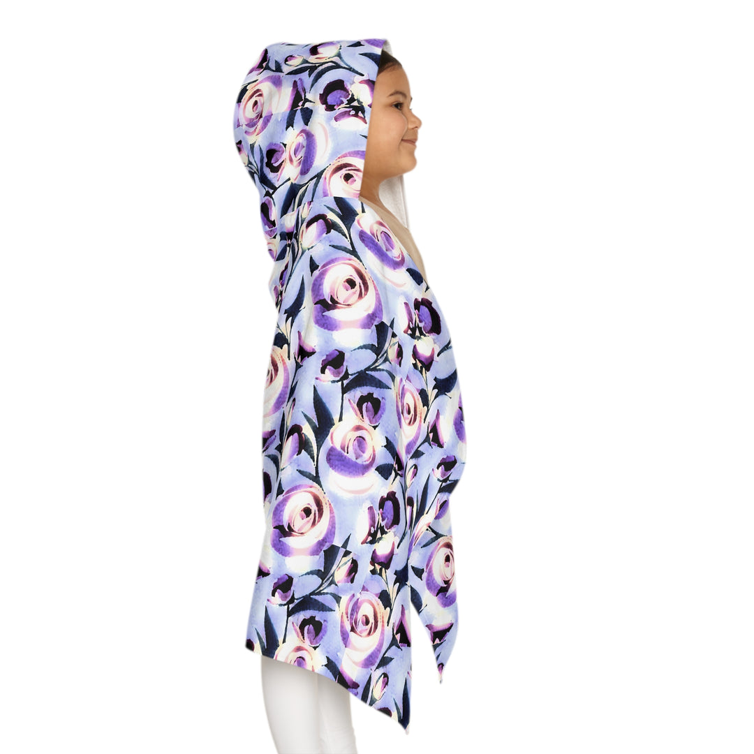Lavender Roses Youth Hooded Towel