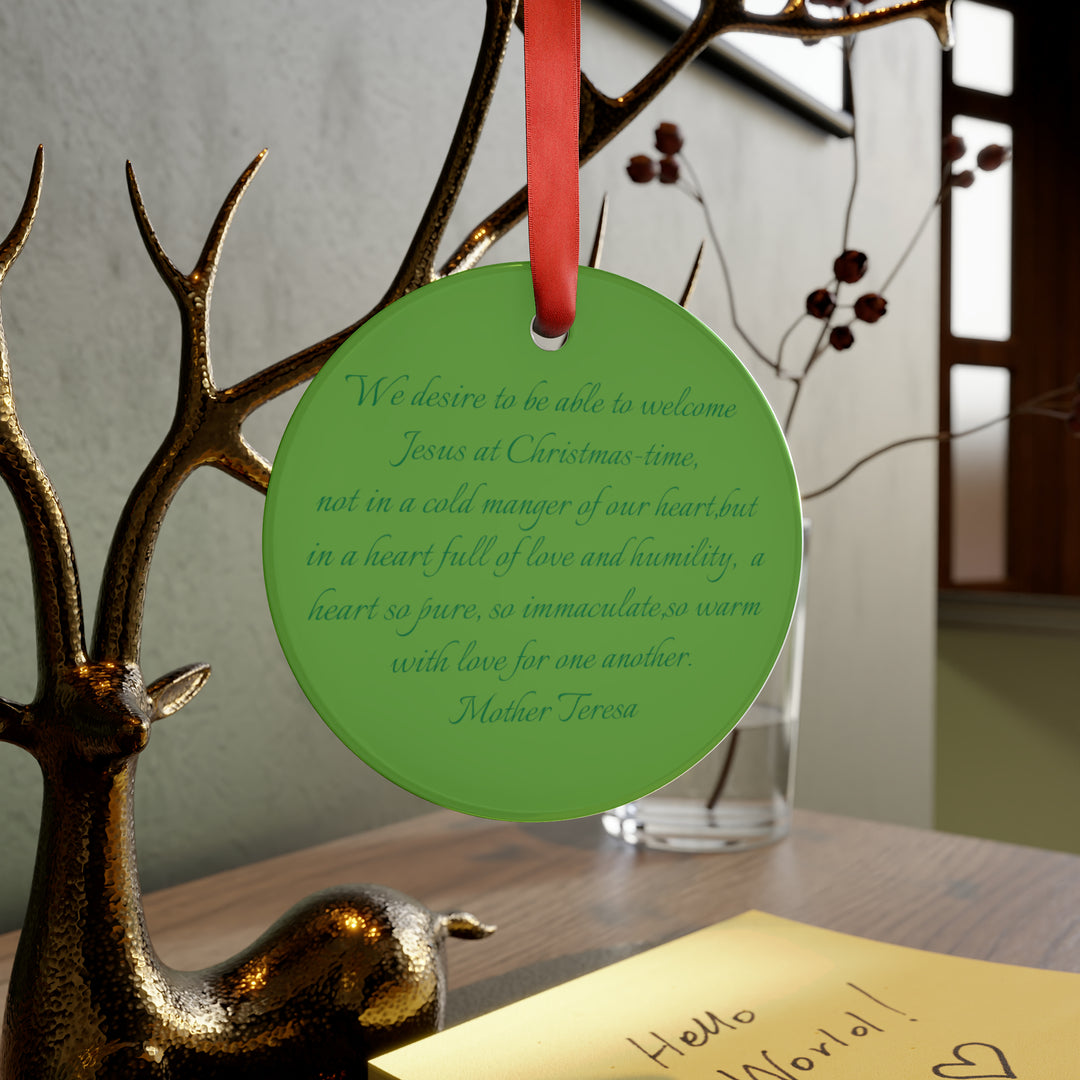 Sneaking A Peak, Acrylic Ornament with Ribbon