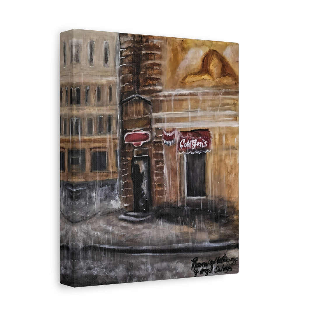 Deep Tones Canvas Print - Tears of Intercession-Urban Rainscape Design