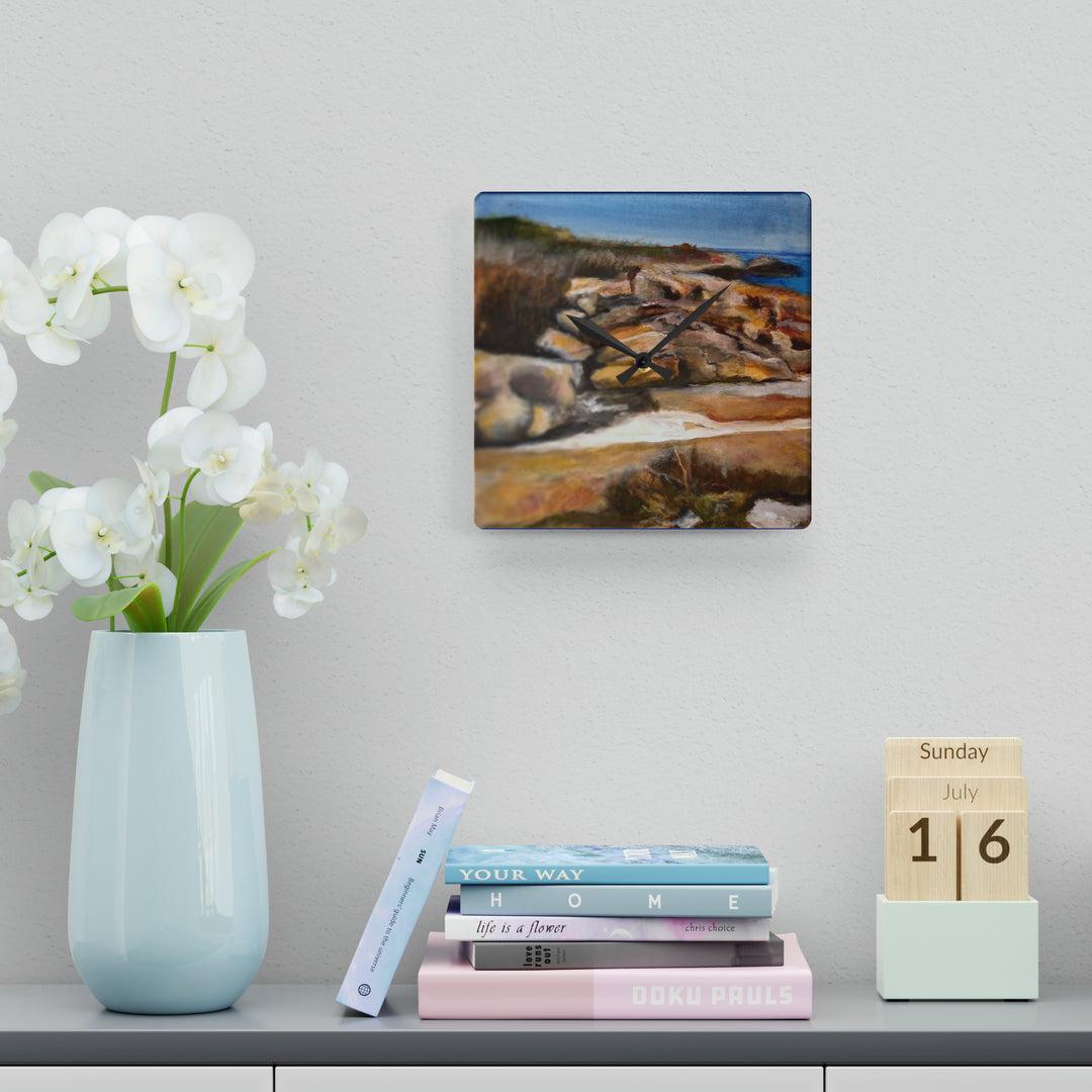 Seaside Escape Acrylic Wall Clock