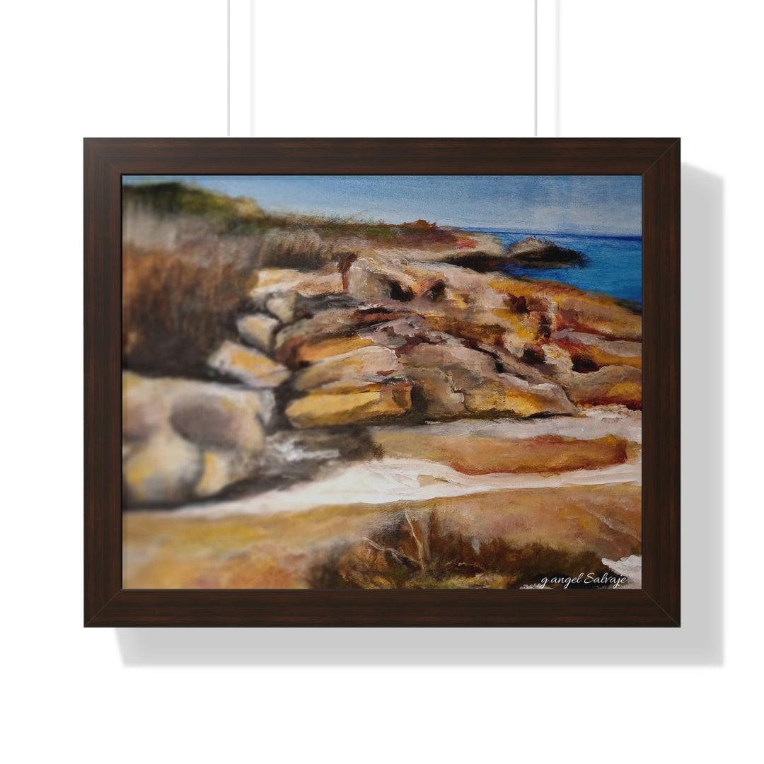 Framed Poster - Seaside Escape by g angel Salvaje