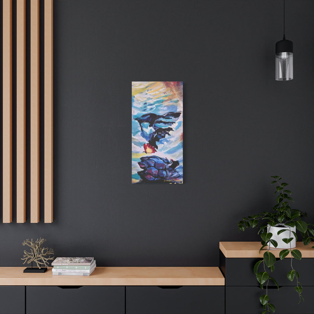 Canvas Painting Print - Courageous Beyond Understanding by g angel Salvaje