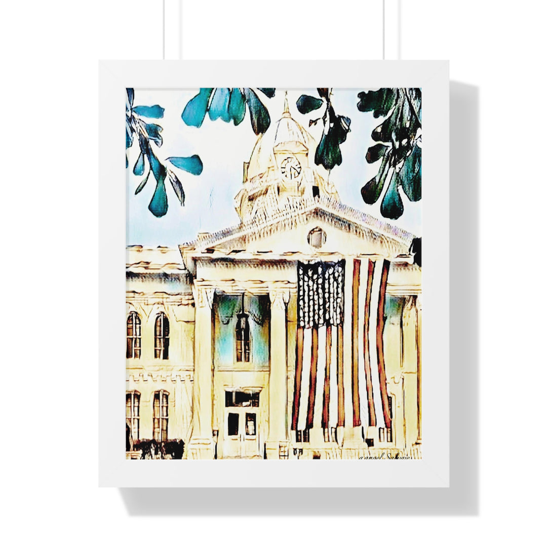 Colbert County Courthouse Framed Vertical Poster