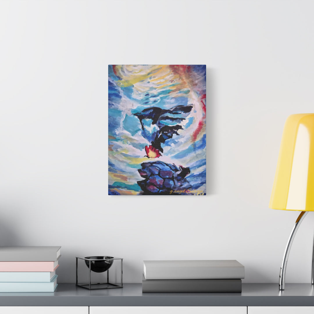 Canvas Painting Print - Courageous Beyond Understanding by g angel Salvaje