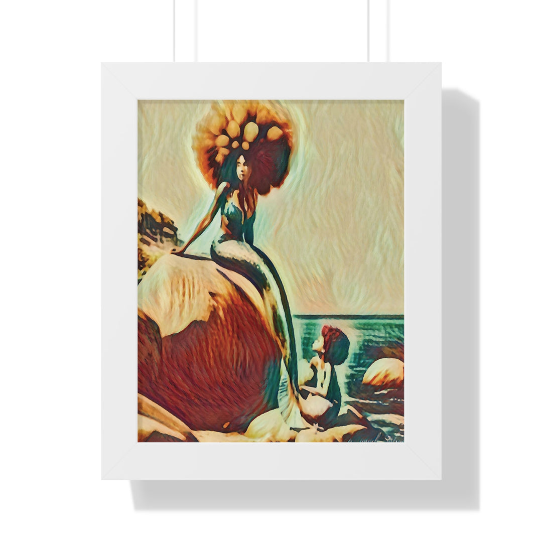 Mermaid Madonna Framed Vertical Poster