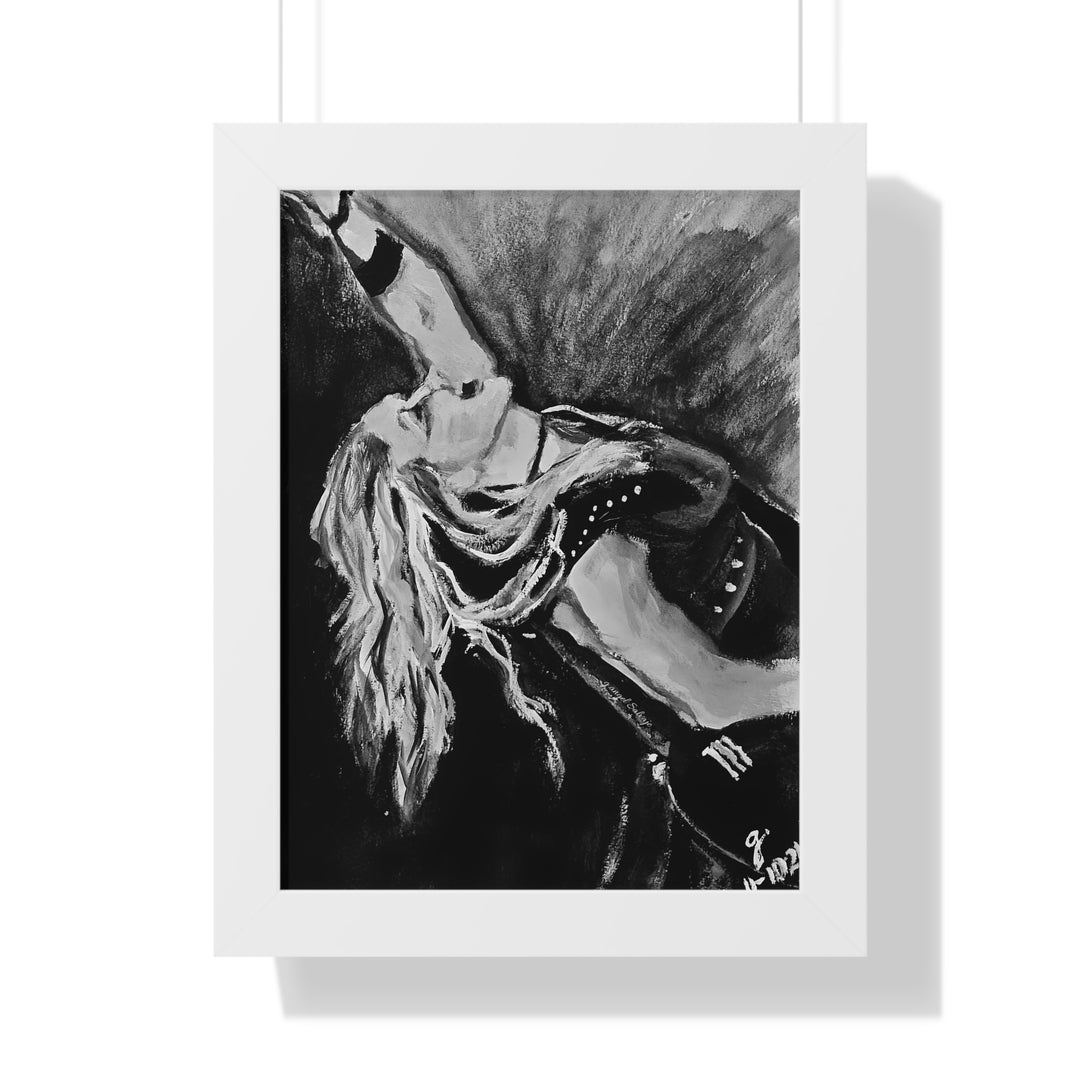 Vertical Poster - Nita Strauss Black and White Rock and Roll Series