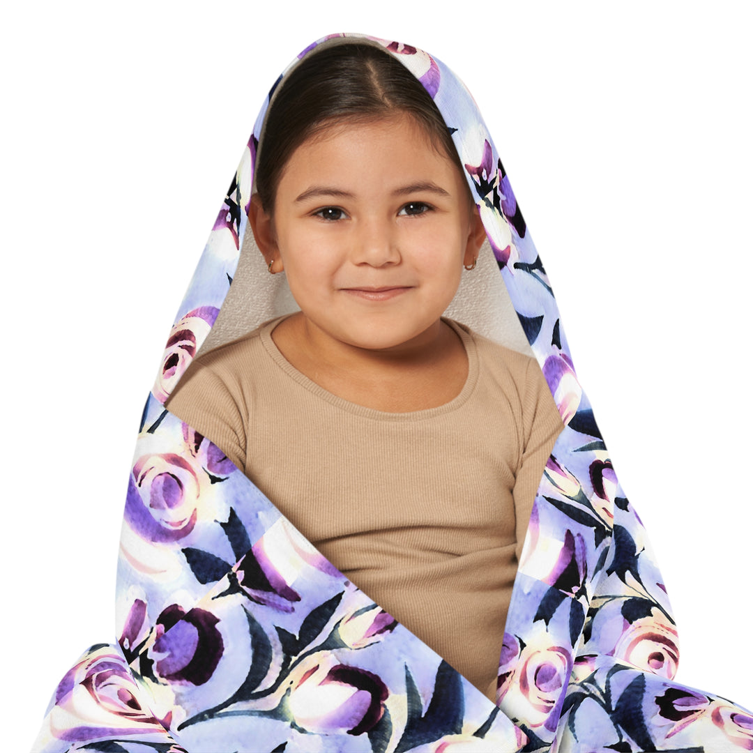 Lavender Roses Youth Hooded Towel