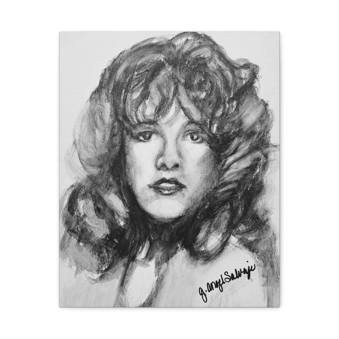 Stevie Nicks, B&W Rock and Roll Series,  Matte Canvas, Stretched, 1.25"