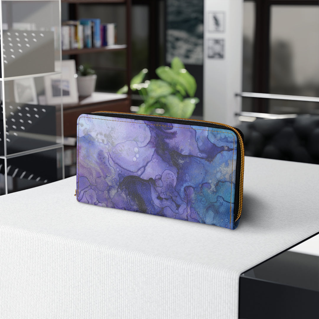 Marbled Purple Haze Zipper Wallet