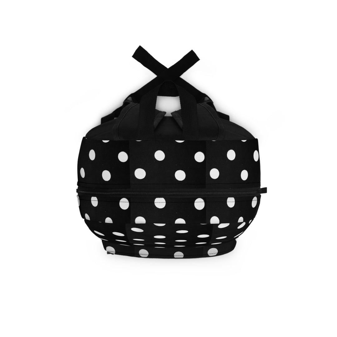 Black and white polka-dot Backpack