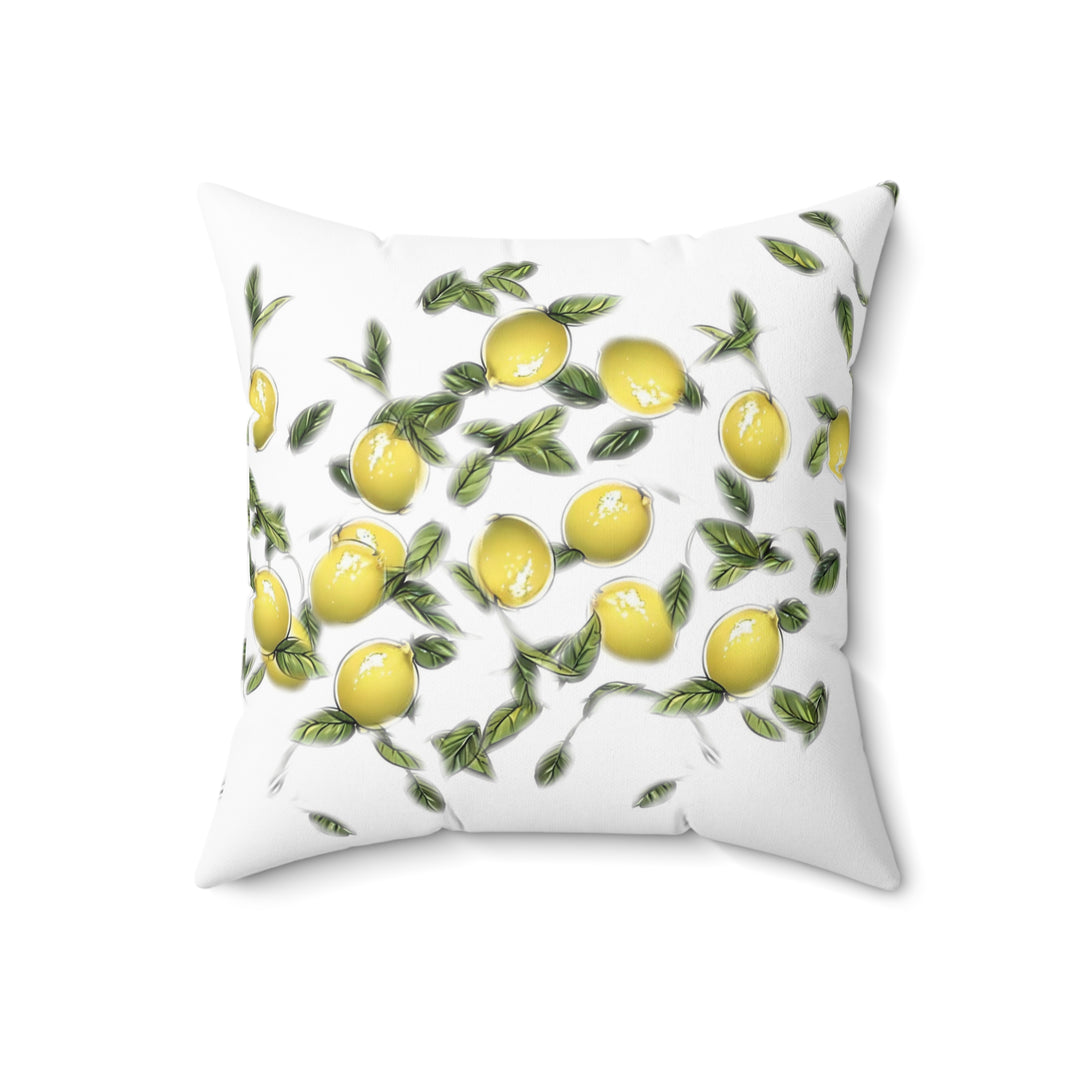 Bunches of Lemons Faux Suede Square Pillow