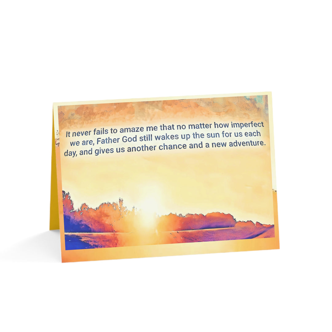 He Wakes Up the Sun,Inspirational Greeting Cards Set - 1, 10, 30, or 50pcs