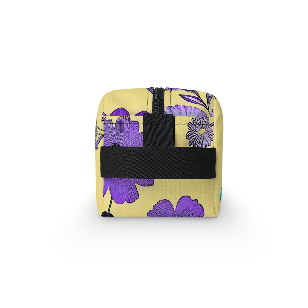 Purple Flowers Dancing on Sunshine Toiletry Bag