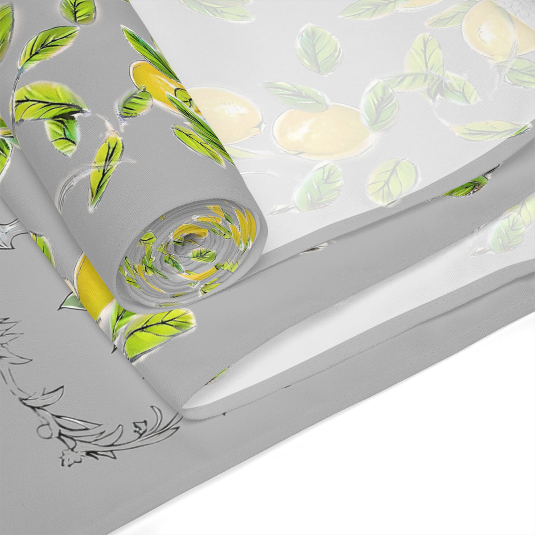 Grey Bunches of Lemons Table Runner