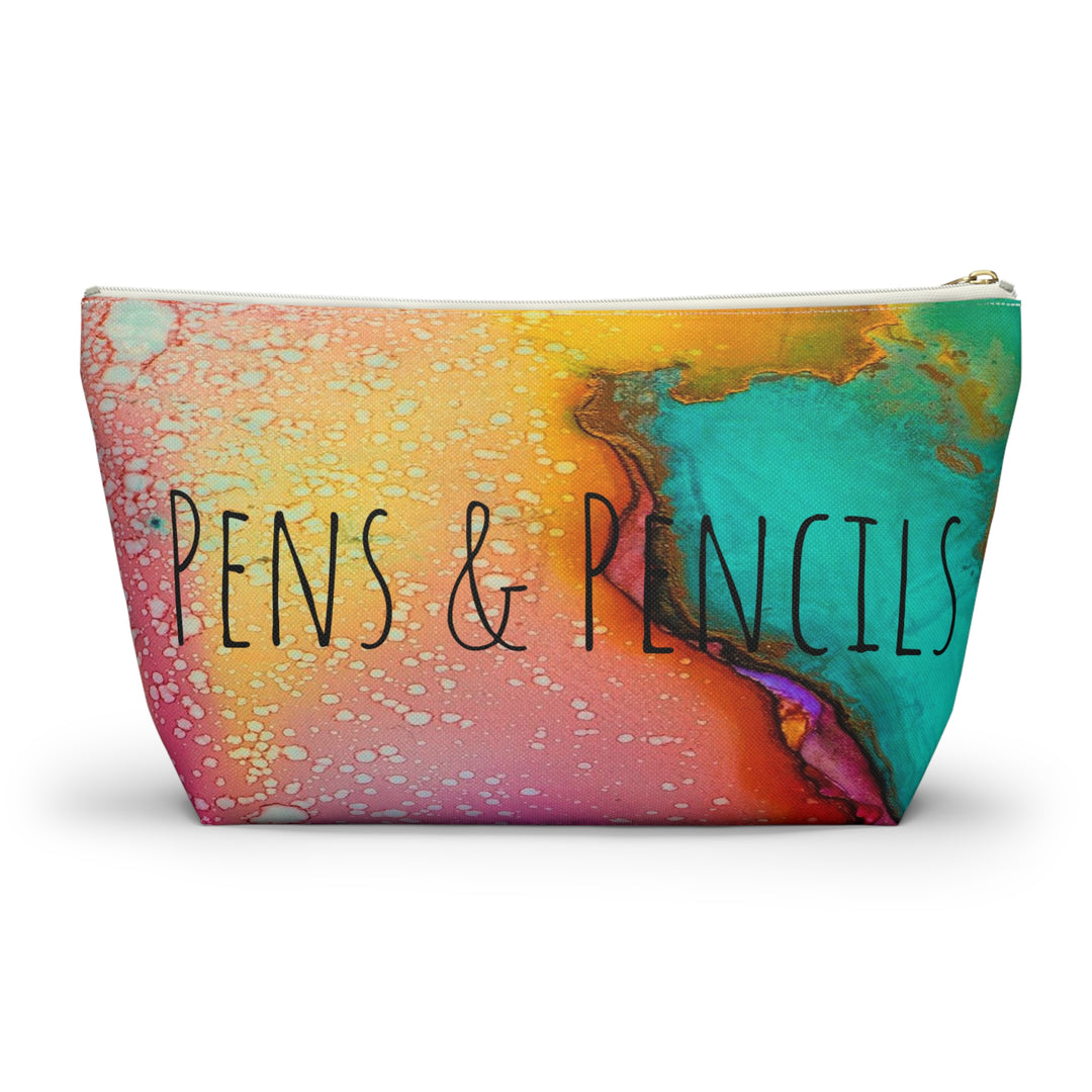 Color Swirl Pens and Pencils Accessory Pouch w T-bottom