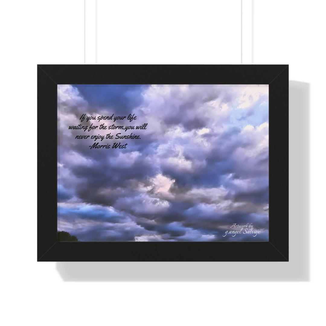 Don't Miss the Sunshine,  Morris West Quote, Framed Horizontal Poster