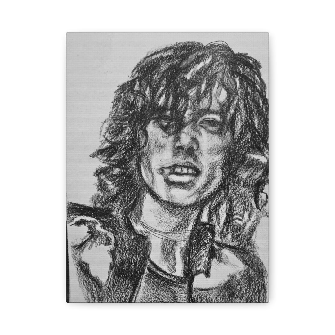 Jimmy Page , B&W Rock and Roll Series, Matte Canvas, Stretched, 1.25"