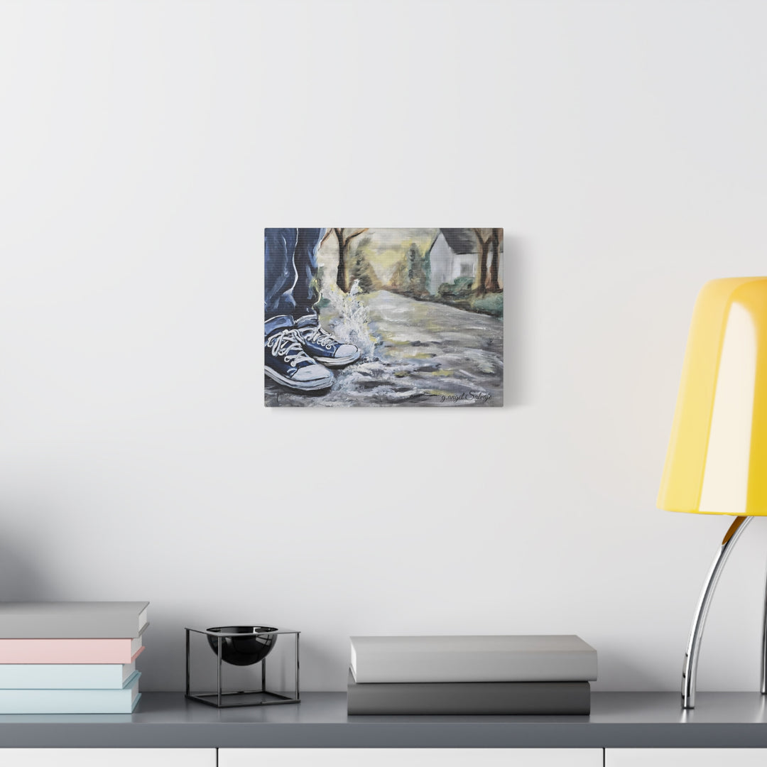 Canvas Print - Splash in the Puddles