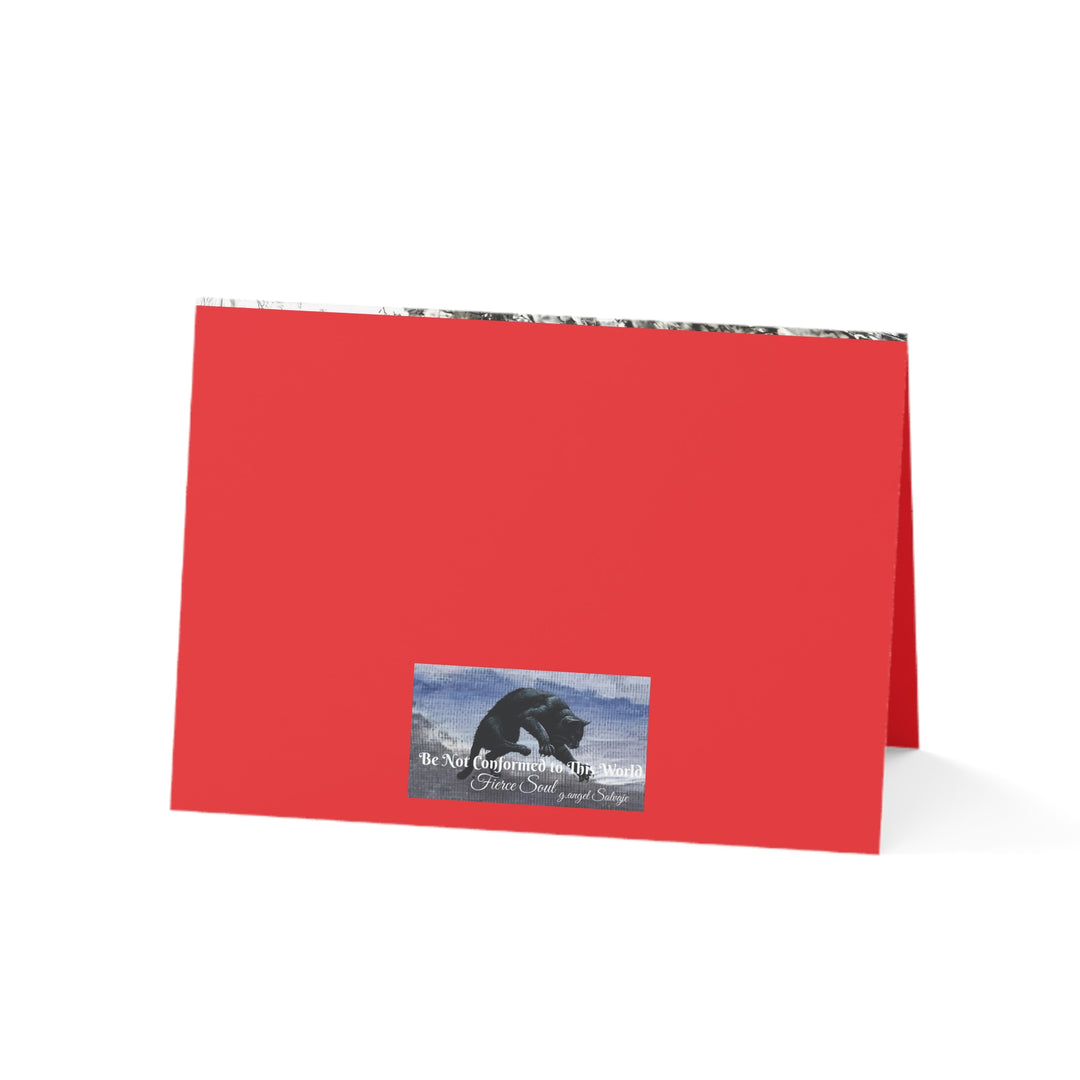 Festive Holiday Greeting Cards - Santa's Magic Snowballs Design with Bible Verse & message(1, 10, 30, 50 pcs)