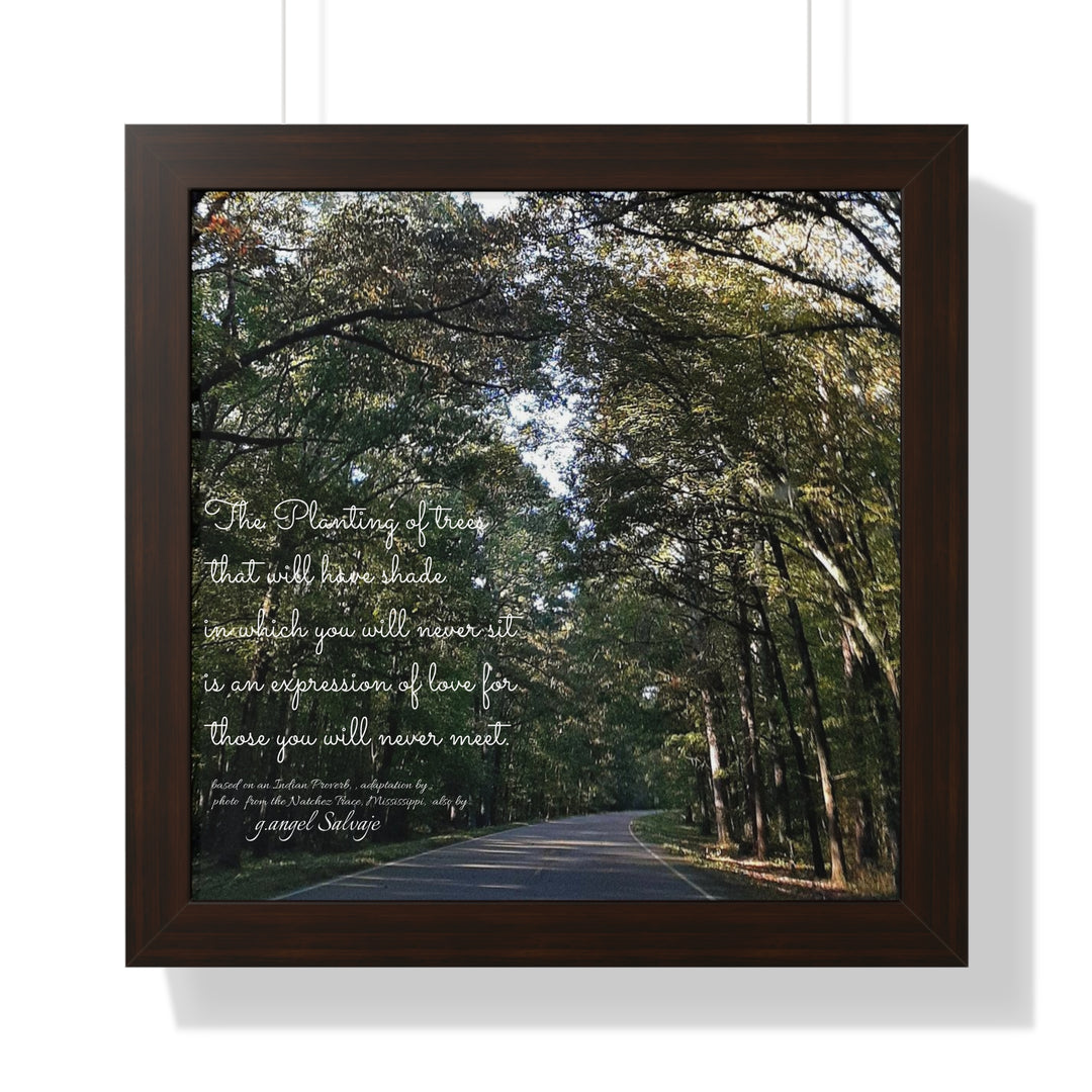 Servitude and Love, adaptation of Indian Proverb Framed Vertical Poster