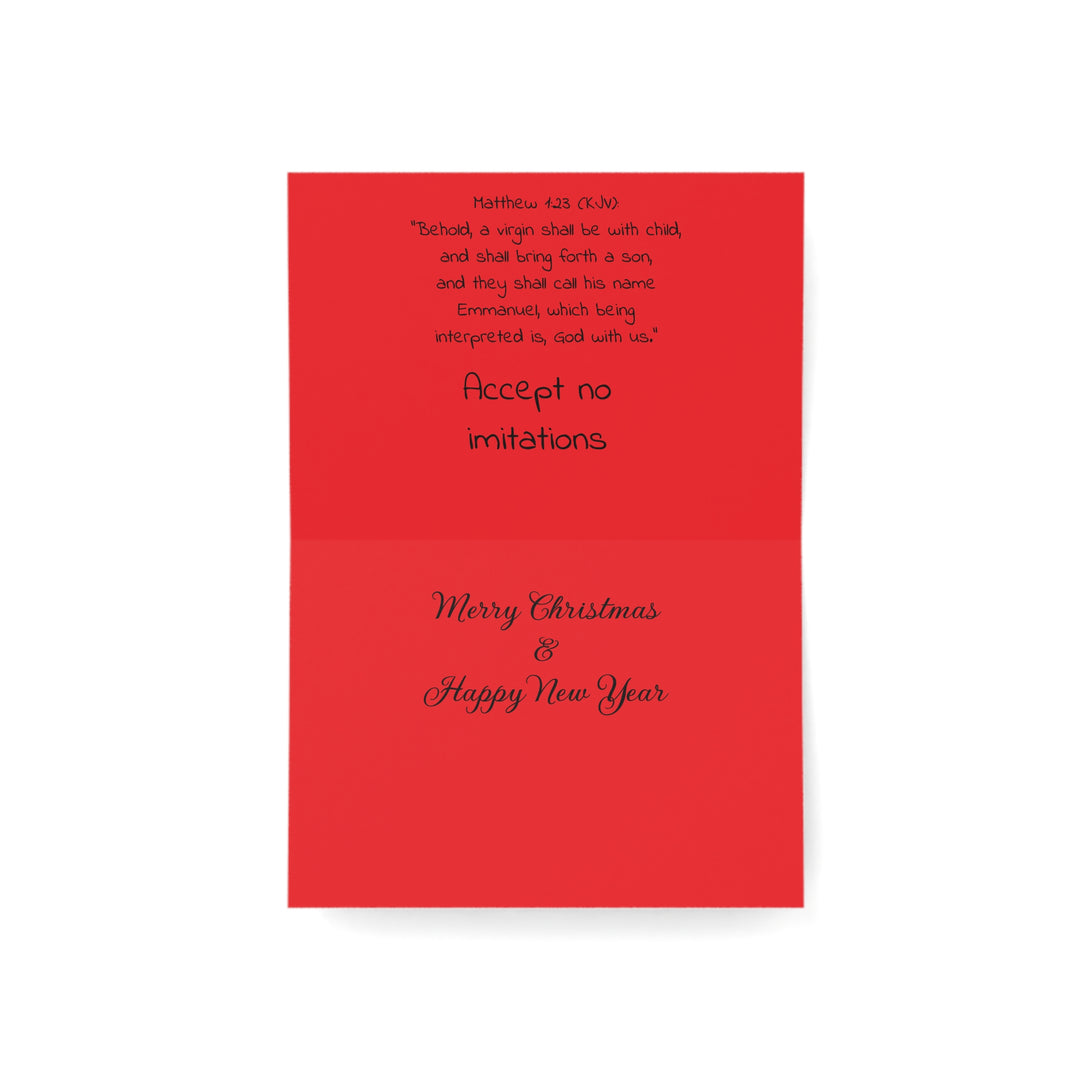 Festive Holiday Greeting Cards - Santa's Magic Snowballs Design with Bible Verse & message(1, 10, 30, 50 pcs)