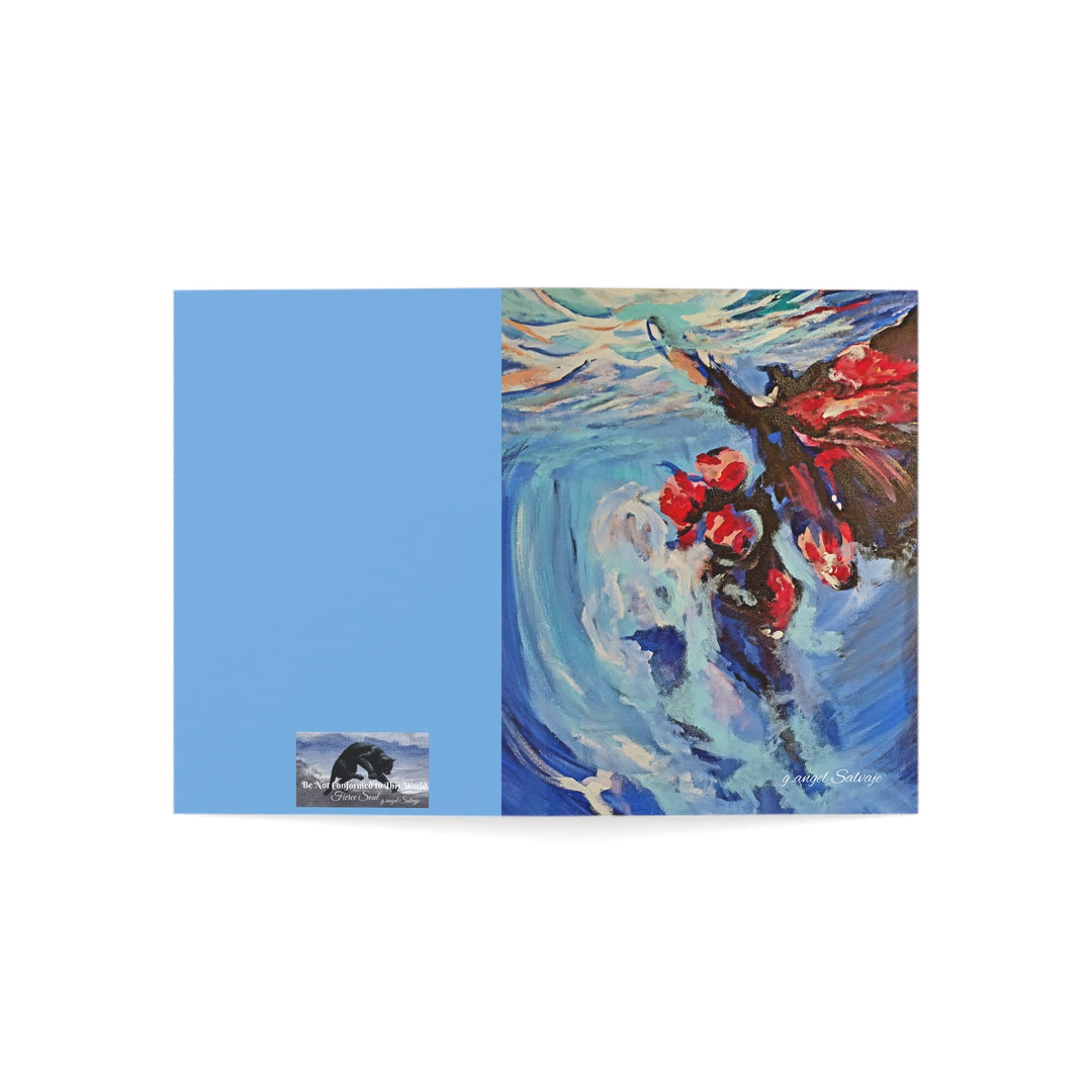 Greeting Cards Psalms 18:6 Diving Butterfly