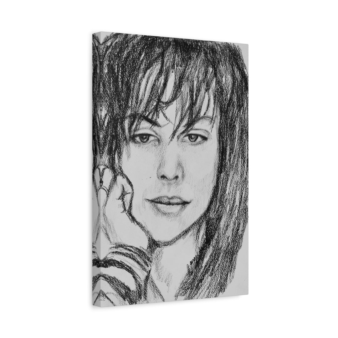 Joan Jett, B&W Rock and Roll Series, Matte Canvas, Stretched, 1.25"